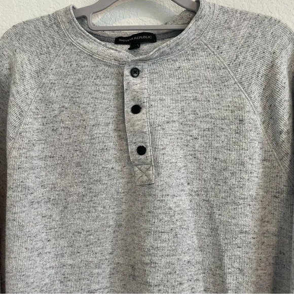 Banana Republic Textured Sweater Mens Light Gray Large - Picture 10 of 10